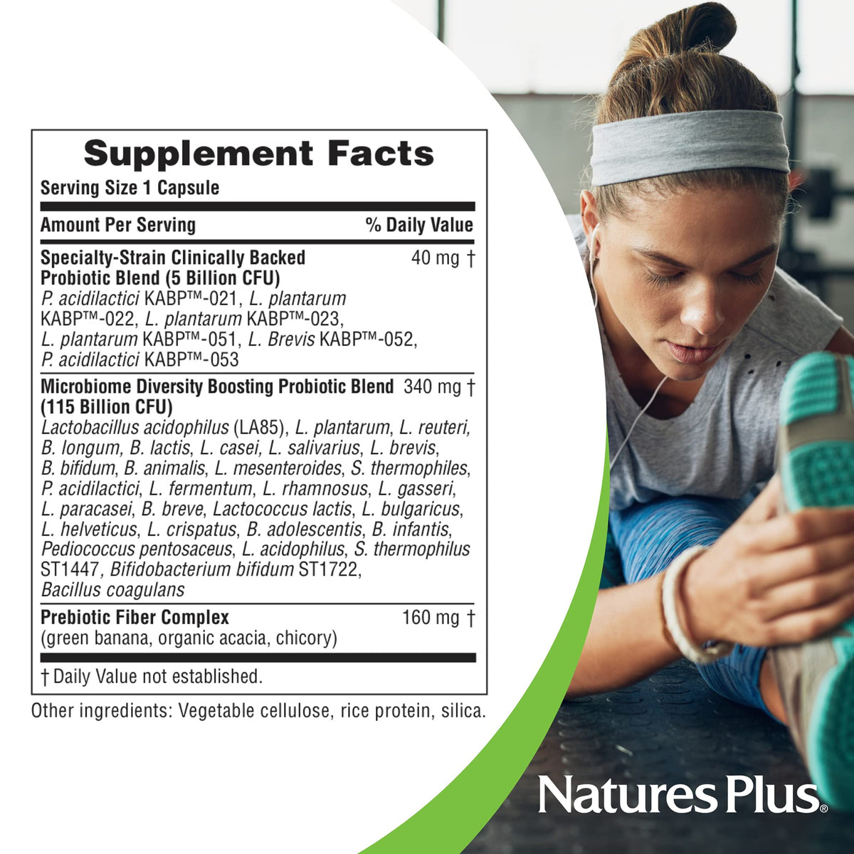 Nature's Plus GI Natural Probiotic Mega capsules on a table