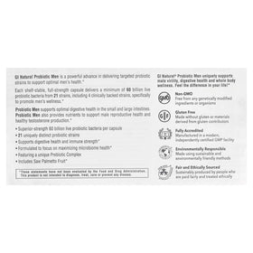 Nature's Plus GI Natural Probiotic Men capsules close-up