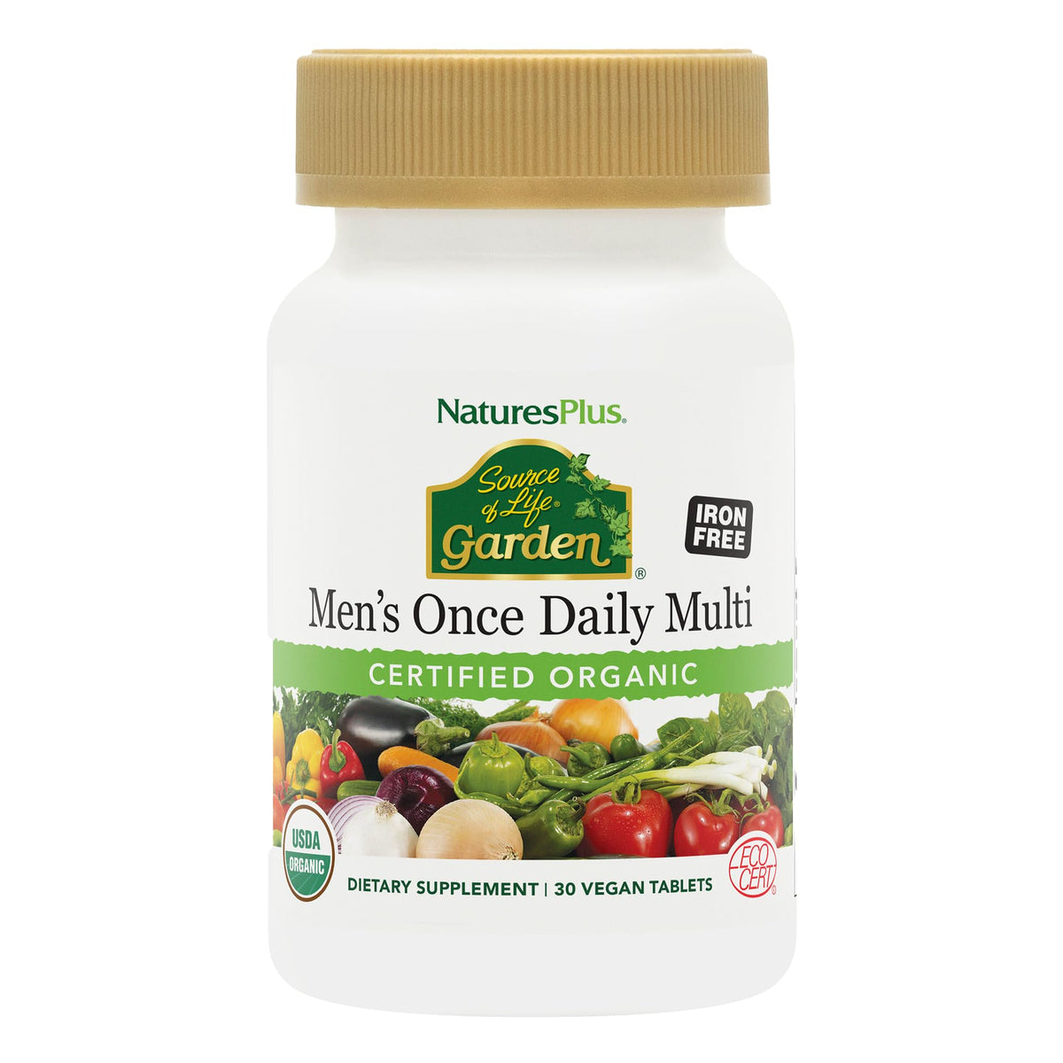 Nature's Plus Multivitamines Masculines Source of Life Garden boîte vue de face