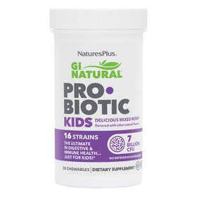 Nature's Plus Probiotiques Naturels pour Enfants 30 Comprimés à Mâcher vue de face