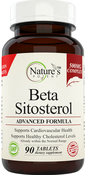 Nature's Potent Beta Sitosterol 500 mg flacon de 90 capsules