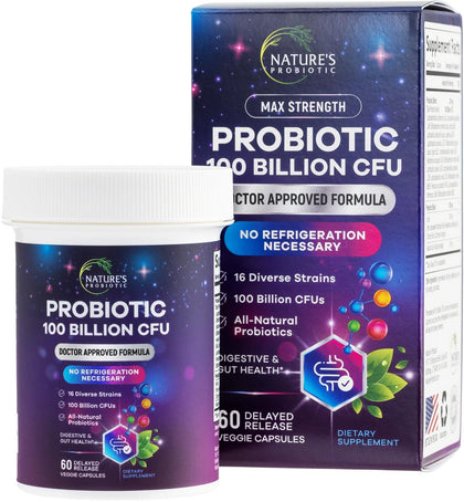 Nature's Probiotic 100 milliards CFU 60 capsules vue avant