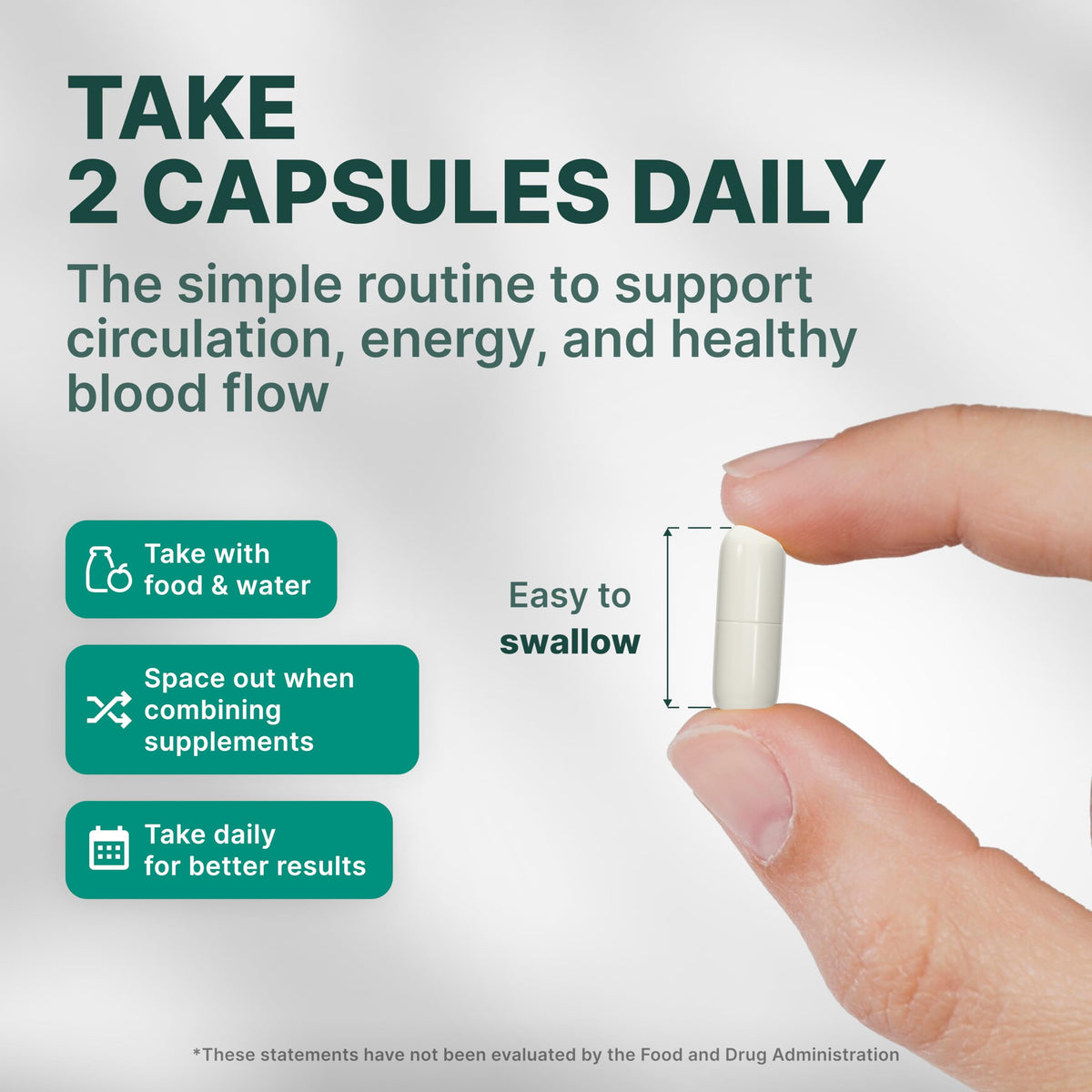 Nature's Pure Blend L-Arginine L-Citrulline 1500MG capsules in a hand