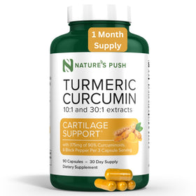 Nature's Push Curcuma 375mg 90 capsules, vue de face