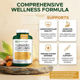 Nature's Push Curcuma 375mg, capsules dans le flacon