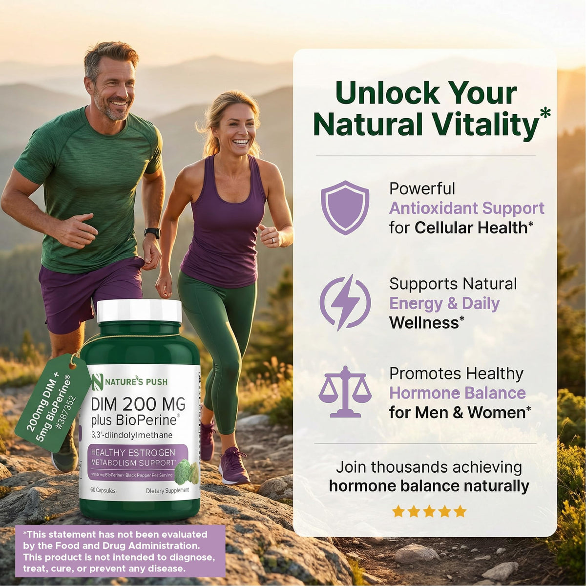 Nature's Push DIM 200mg Diindolylmethane ingredients list