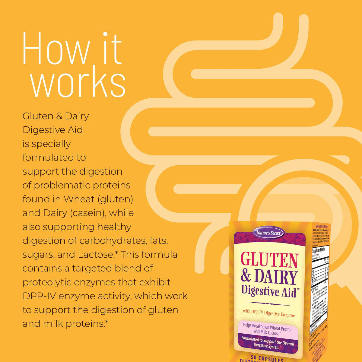Nature's Secret Complément Alimentaire Multi-enzymes 68g côté