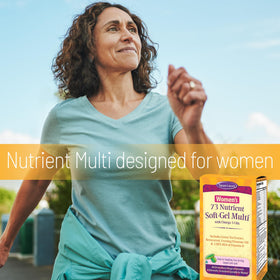 Nature's Secret Multivitamines Femme, vue arrière du flacon avec informations nutritionnelles