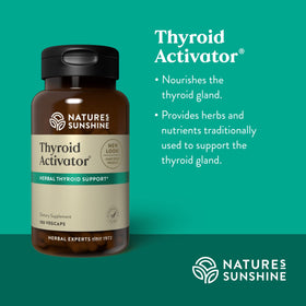 Nature's Sunshine Activateur Thyroïdien 100 Capsules vue latérale