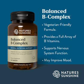 Nature's Sunshine B Complex 120 comprimés avec étiquette