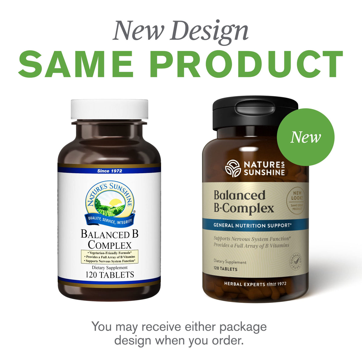 Nature's Sunshine B Complex 120 comprimés dans un environnement de vie sain