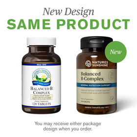 Nature's Sunshine B Complex 120 comprimés dans un environnement de vie sain