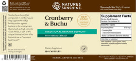 Nature's Sunshine Concentré de Canneberge 100 capsules avec étiquette visible