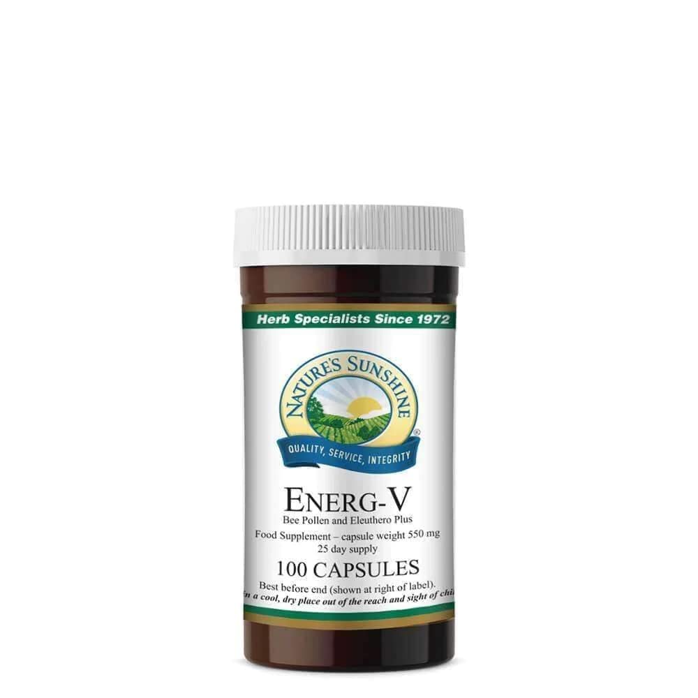 Nature's Sunshine Energ-V 100 capsules vue de face