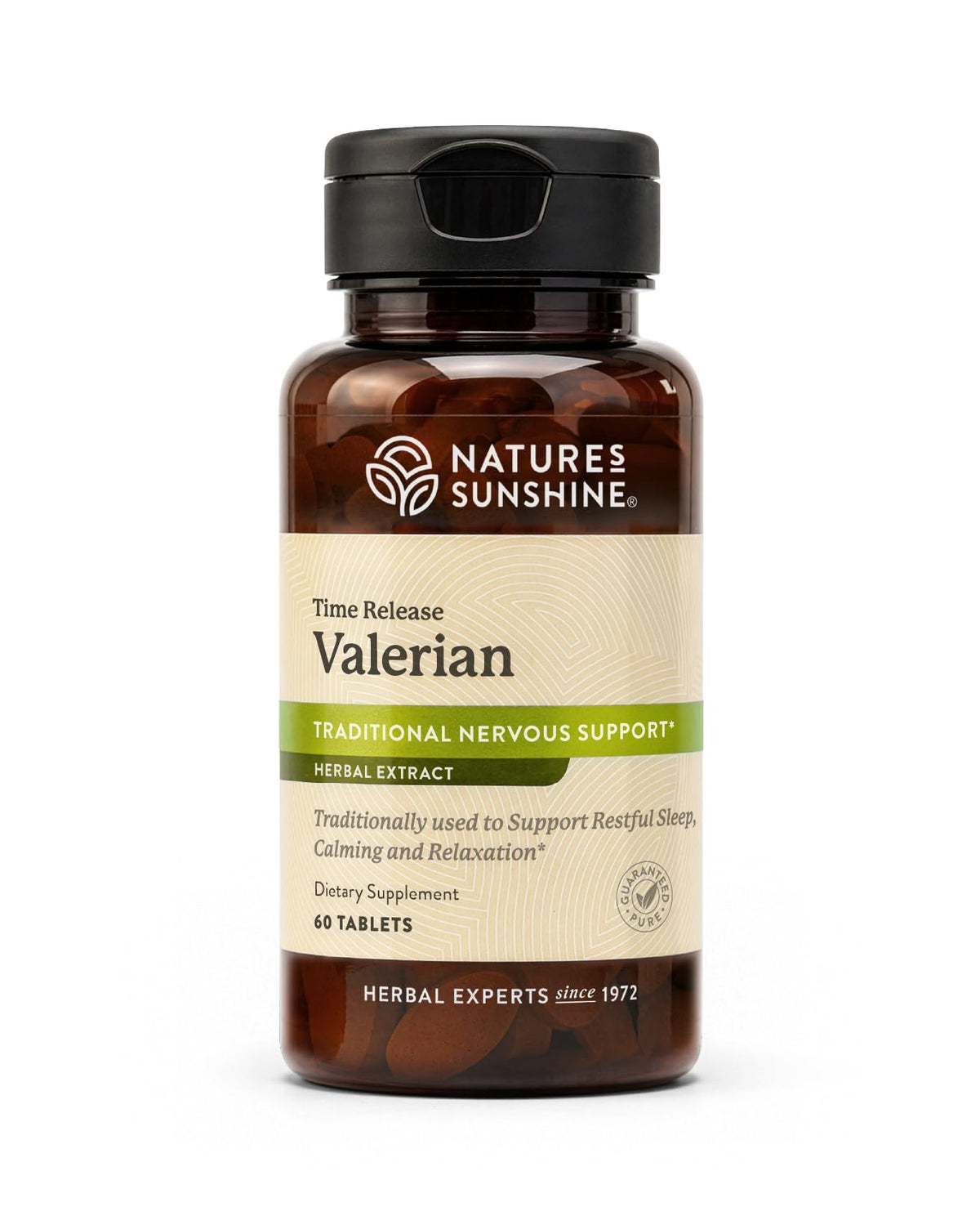 Nature's Sunshine Extrait de Racine de Valériane 60 Capsules vue de face