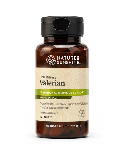 Nature's Sunshine Extrait de Racine de Valériane 60 Capsules vue de face
