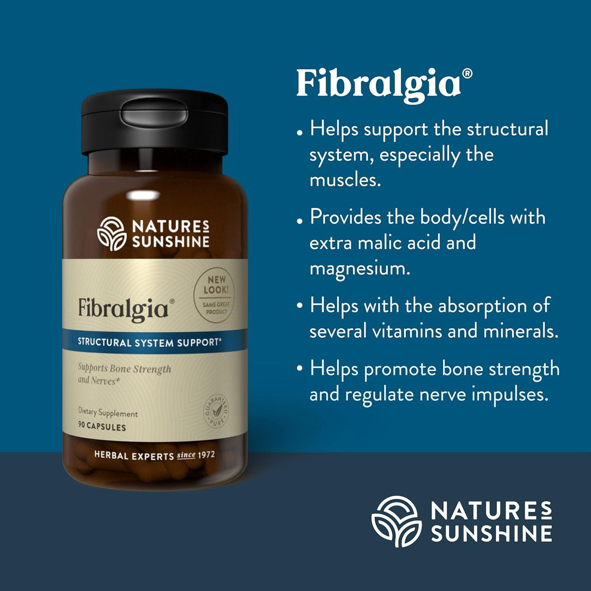 Nature's Sunshine Fibralgia 90 Capsules avec étiquette