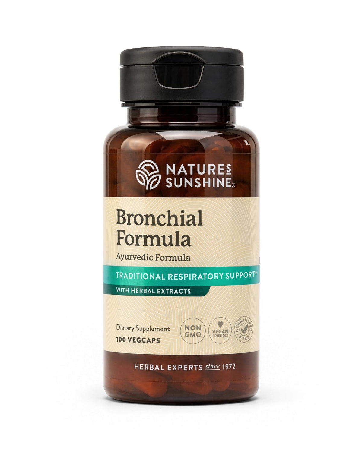 Nature's Sunshine Formule Bronchiale 100 Capsules, emballage avant