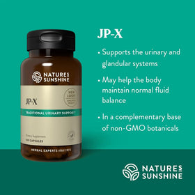 Nature's Sunshine JP-X capsules avec étiquette détaillée