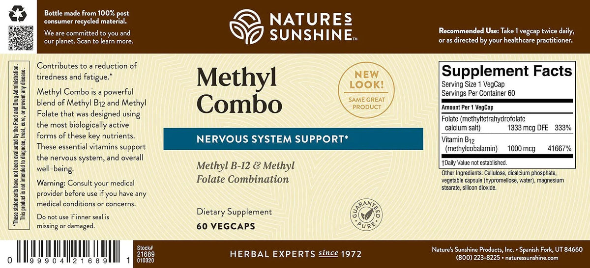 Nature's Sunshine Methyl Combo 60 Capsules avec emballage