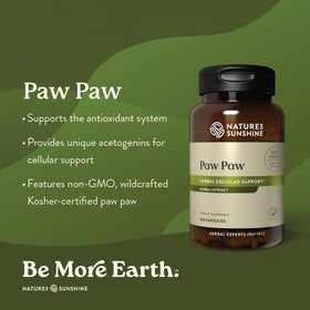 Nature's Sunshine Paw Paw Cell-Reg 180 capsules, vue de côté de l'emballage
