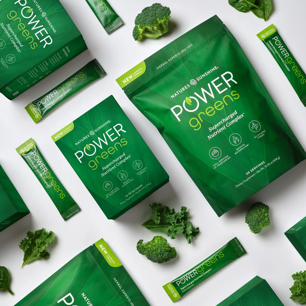 Nature's Sunshine Power Greens 499g avec cuillère doseuse