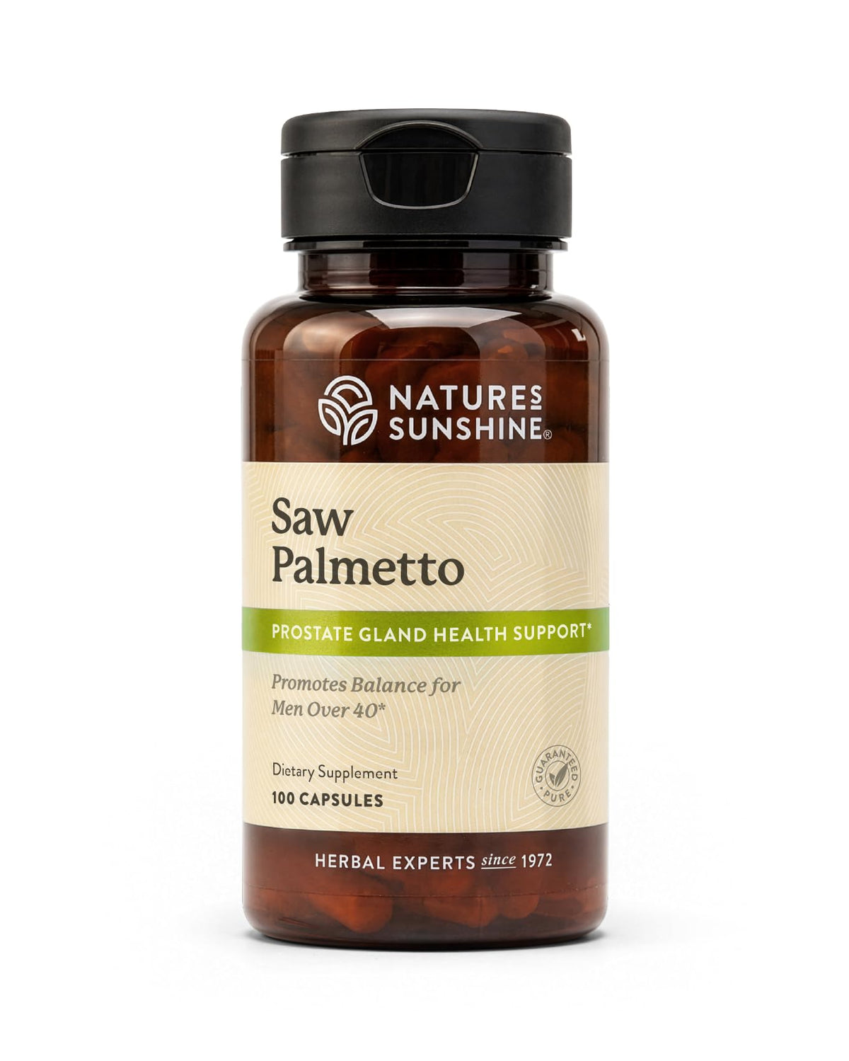 Nature's Sunshine Saw Palmetto 100 capsules, vue avant de l'emballage