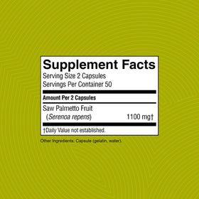Nature's Sunshine Saw Palmetto capsules, présentation des capsules