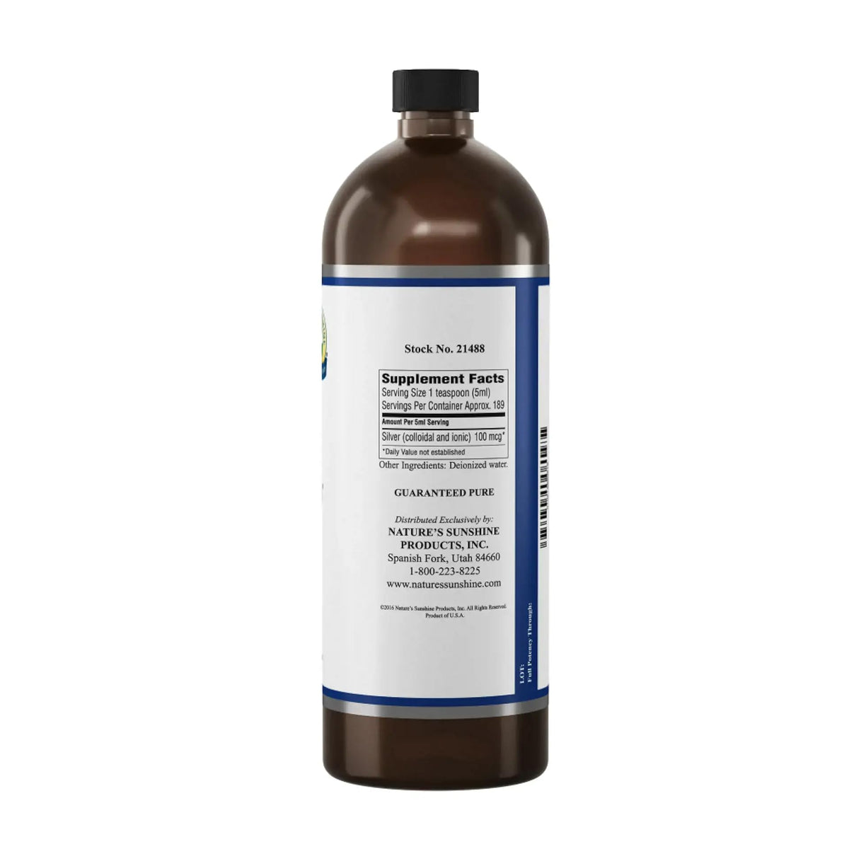 Nature's Sunshine Silver Shield Liquide 32 Fl Oz vue de côté
