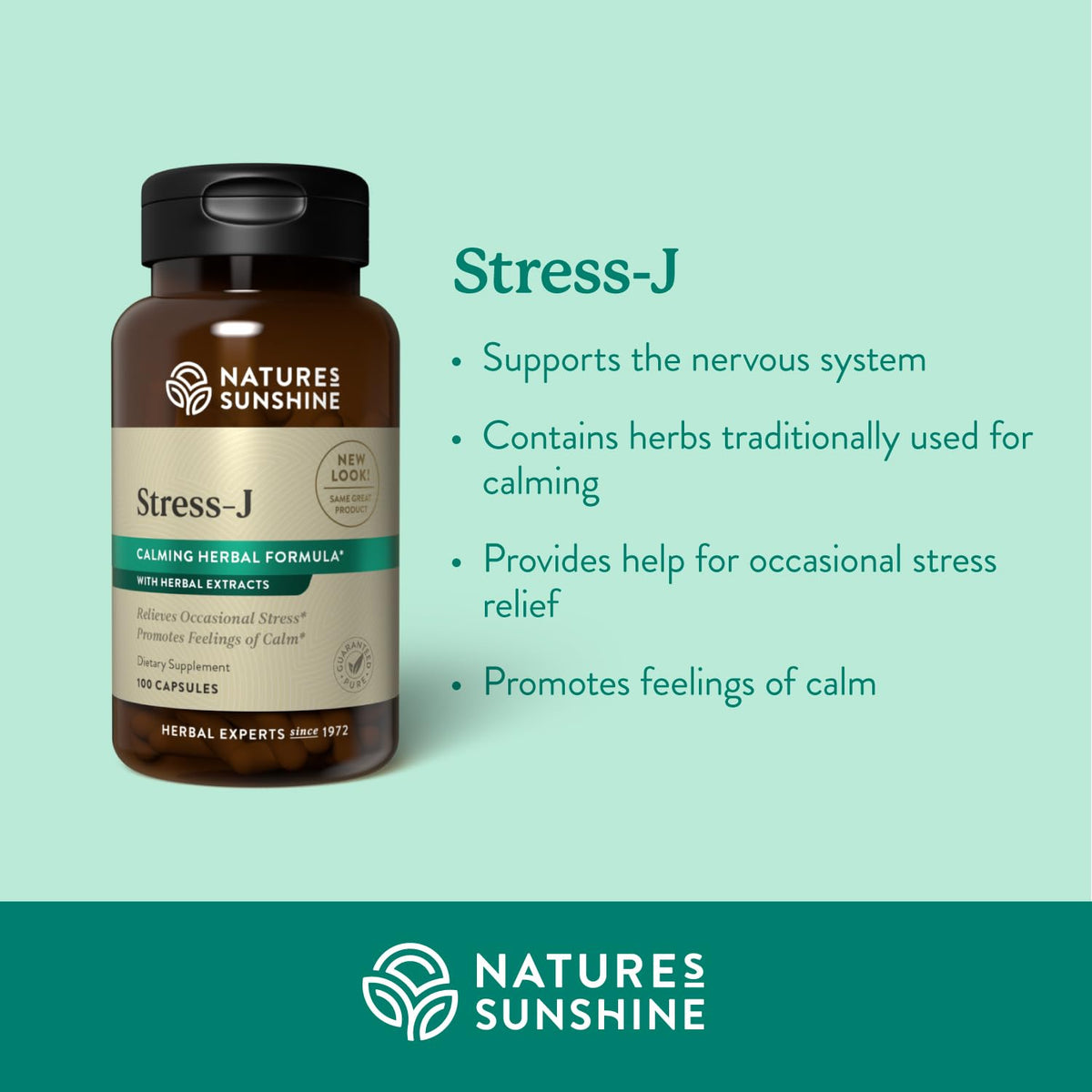 Nature's Sunshine Stress-J 100 capsules étiquette et ingrédients