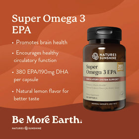 Nature's Sunshine Super Omega-3 EPA gélules molles avec étiquette