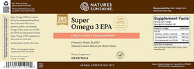 Nature's Sunshine Super Omega-3 EPA gélules molles en situation d'utilisation