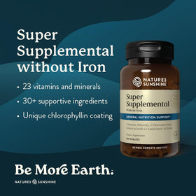 Nature's Sunshine Super Supplemental 120 comprimés vue arrière