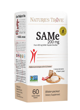 Nature's Trove SAM-e 200mg complément alimentaire, boîte avant