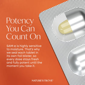 Nature's Trove SAM-e 400mg comprimés enrobés, présentation des comprimés