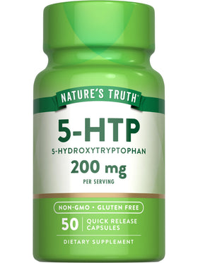 Nature's Truth 5-HTP 200mg capsules front view