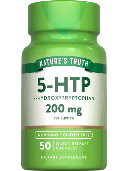 Nature's Truth 5-HTP 200mg capsules front view