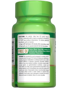 Nature's Truth 5-HTP capsules with ingredients