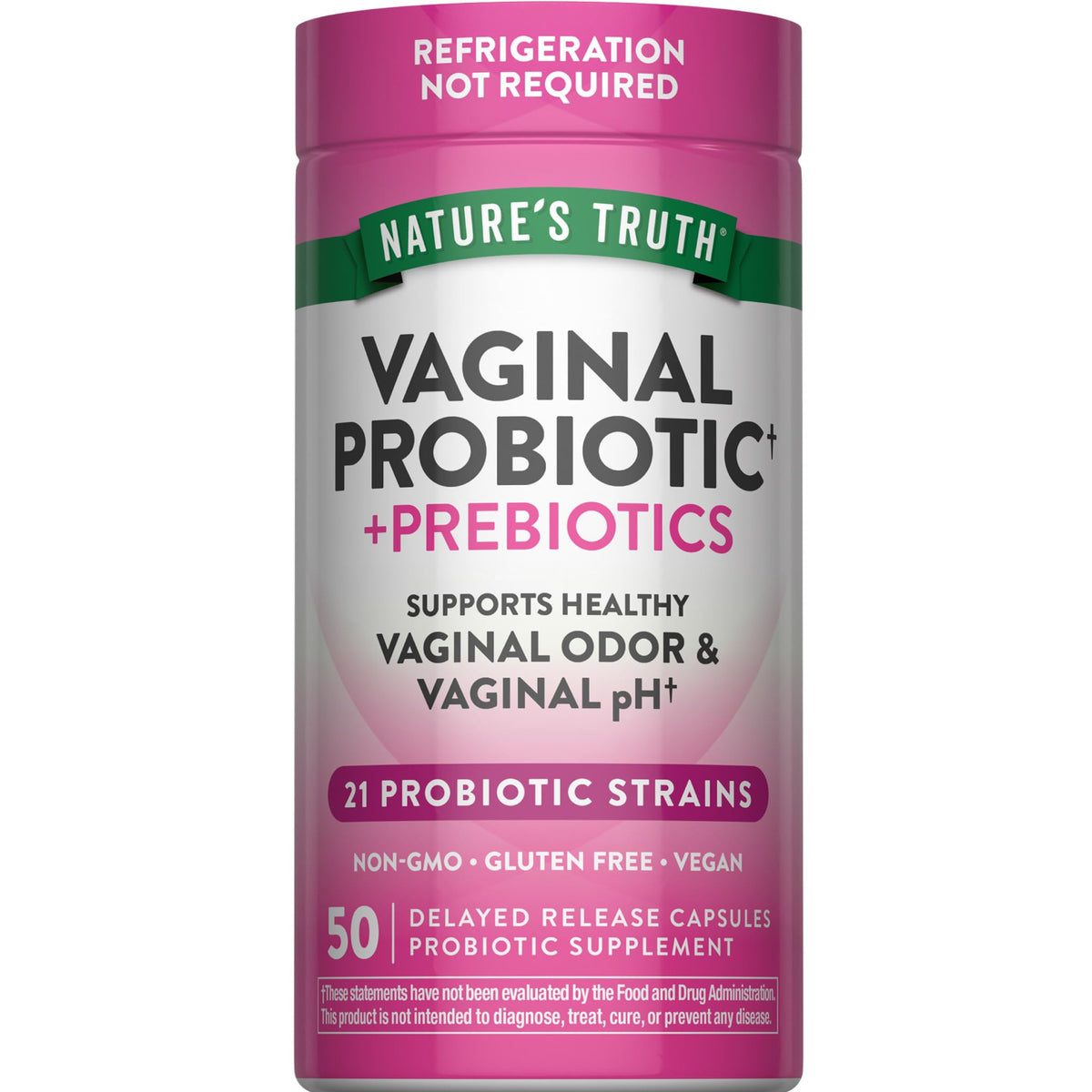 Nature's Truth 50 capsules de probiotiques pour femmes, vue de face