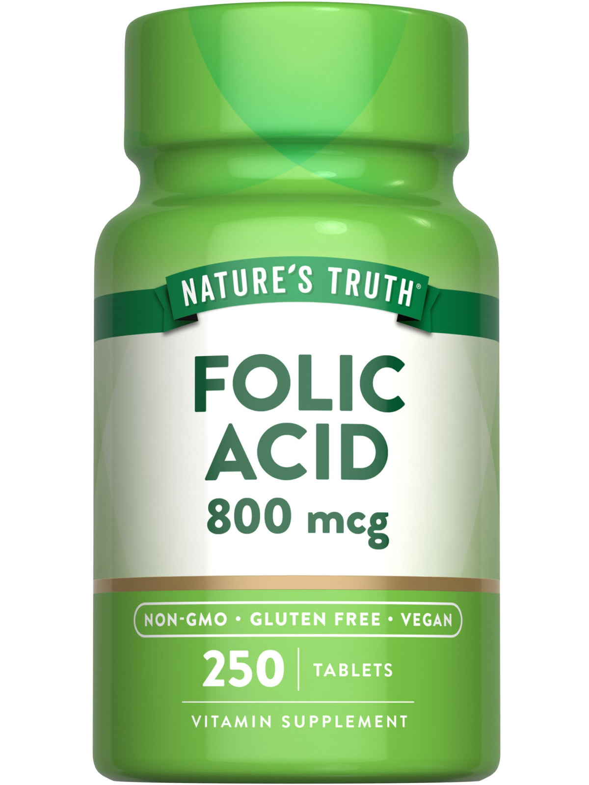 Nature's Truth Acide Folique 800 mcg 250 comprimés vue avant