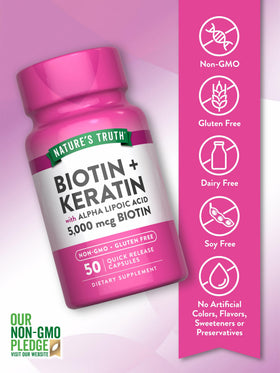 Nature's Truth Beauty Complex 5000 mcg Biotin capsules packaging