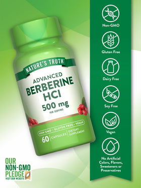 Nature's Truth Berberine HCl 500 mg packaging details