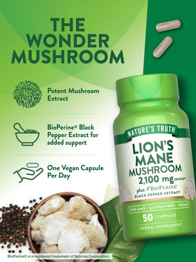 Nature's Truth capsules de champignon Lion, prise en main