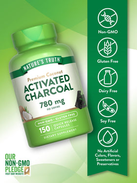 Nature's Truth Capsules de Charbon Actif 780 mg - contenu des gélules