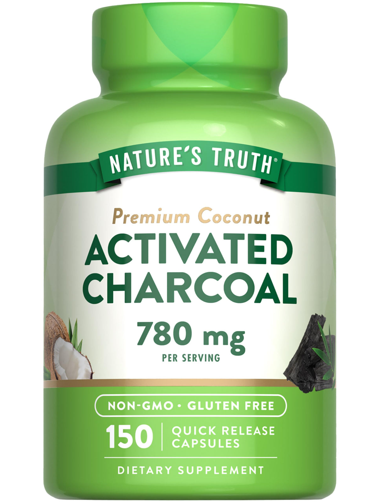 Nature's Truth Capsules de Charbon Actif 780 mg - vue avant
