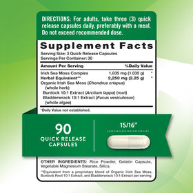 Nature's Truth Capsules de Mousse Irlandaise vue arrière