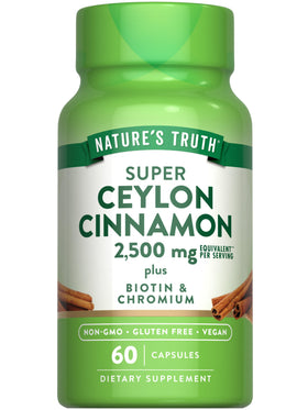 Nature's Truth Ceylon Cinnamon Capsules 60 ct front view