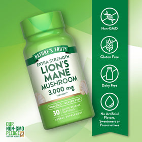 Nature's Truth Champignon Lion's Mane 30 gélules sur fond blanc