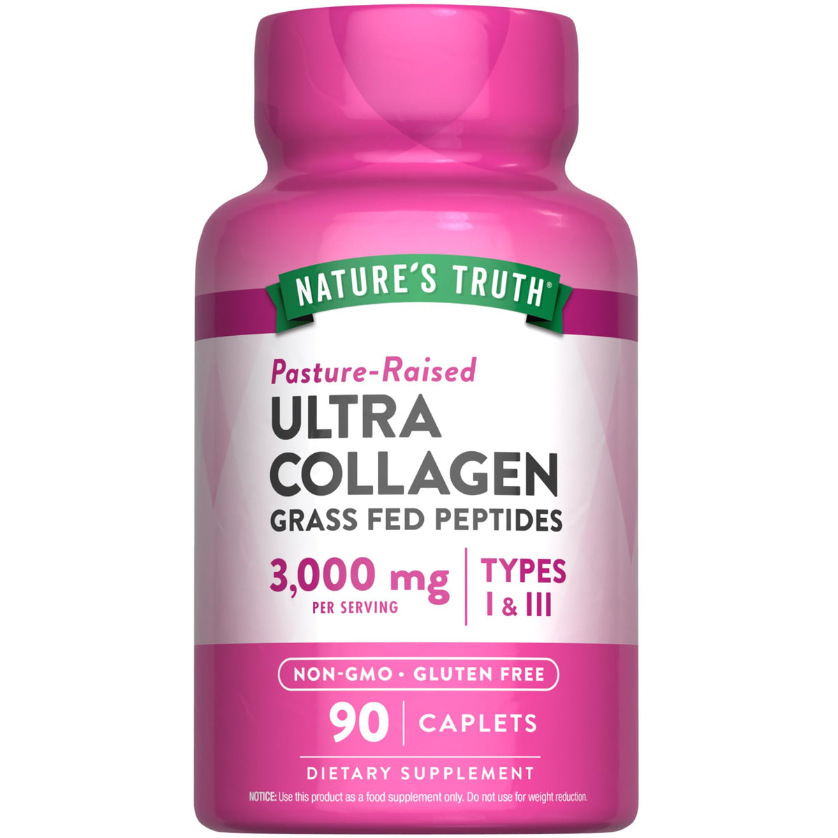 Nature's Truth Collagen Peptides 90 Caplets vue de face