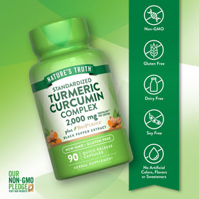 Nature's Truth Compléments Alimentaires Curcuma Curcumin 109g, ingrédients sur l'étiquette